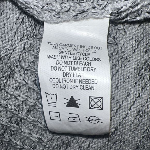 Carbon 2 Cobalt Striped Elbow Patch Gray Textured Sweater‎ Men Size Large - Picture 7 of 9